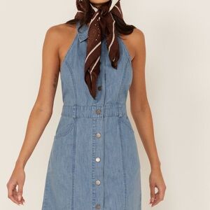 Free People Blue Denim Mini Dress
